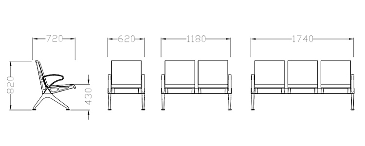 PU机场椅/等候椅/排椅 -SJ9078(图2) undefined